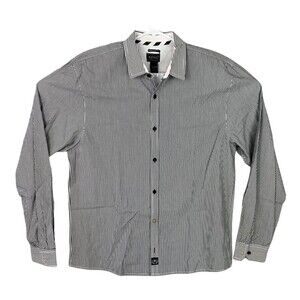 Buffalo David Bitton Shirt Men XL Long Sleeve Striped Regular Fit Cotton